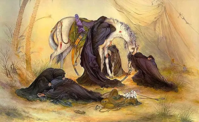 لوحة "عصر عاشوراء" (1976) لمحمود فرشجيان