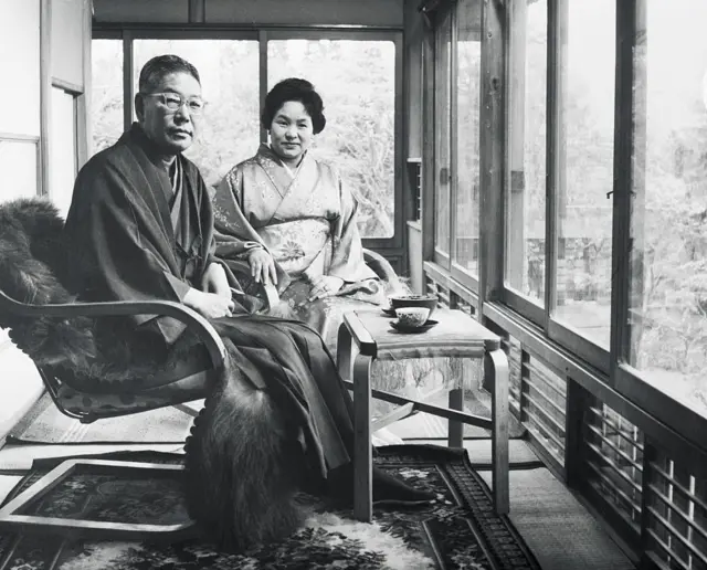 Prime Minister Hayato Ikeda of Japan and his wife