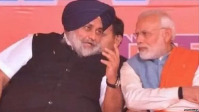 ਸੁਖ਼ਬੀਰ ਸਿੰਘ ਬਾਦਲ ਤੇ ਨਰਿੰਦਰ ਮੋਦੀ