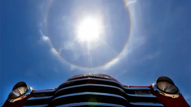 Un halo solar en La Habana