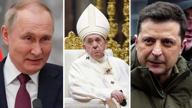 Vladmir Putin, Pope Francis, Volodymyr Zelensky