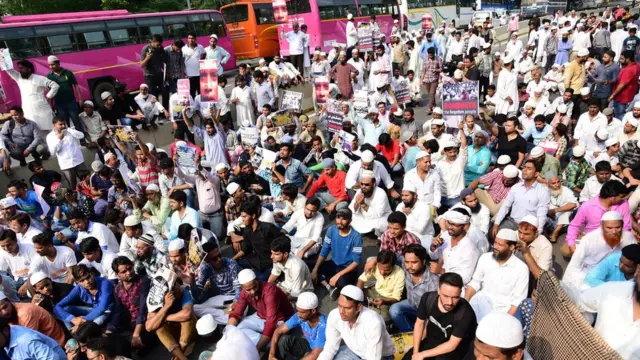 रोहिंग्या के समर्थन में प्रदर्शन