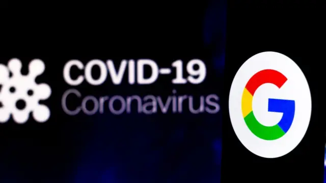 شعار شركة غوغل يظهر إلى جانب اسم مرض "كوفيد-19"