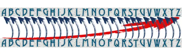 Letras y flechas indicando qué corresponde con qué