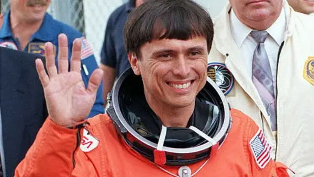 Franklin Chang Díaz al regreso de una de sus misiones espaciales.