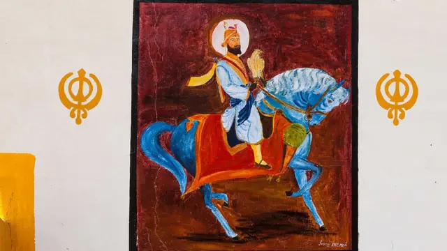 শিখদের দশম গুরু গোবিন্দ সিংয়ের একটি ম্যুরাল