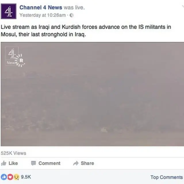 Channel 4'ün facebook'tan taaruz yayını.