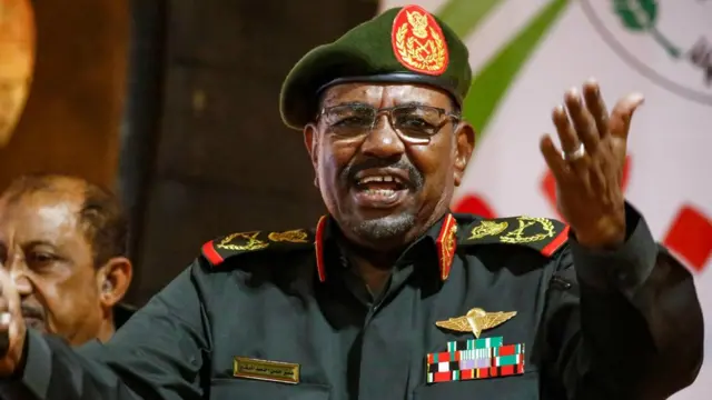 Former Sudanese President Omar al-Bashir on February 12, 2019