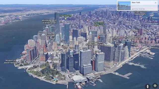 mapa 3D Google Earth