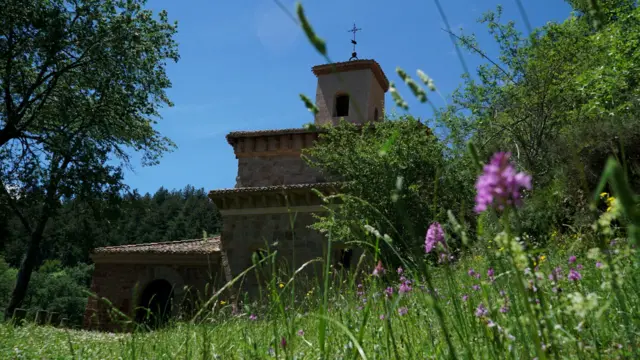 El monasterio de Suso, rodeado de vegetación