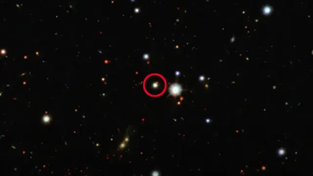 J0529-4351: Studying the light from the quasar allowed astronomers to assess not just its brightness but its distance, too