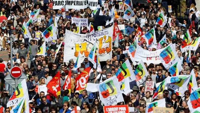 Protests in Nice, France, 23/03