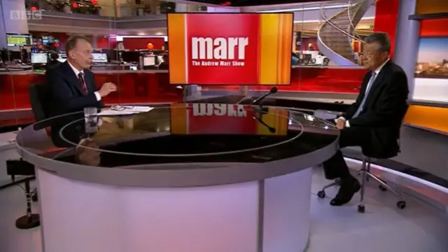 BBC'den Andrew Marr ve Çin'in İngiltere Büyükelçisi Liu Şiaoming