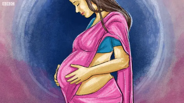 ગર્ભવતી મહિલાની તસવીર