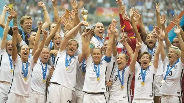 Equipo femenino de fútbol femenino.
