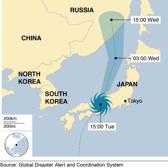 జపాన్ తుపాను
