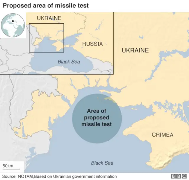 Ukrain ilitoa onyo ikizitaka ndege kuepuka eneo lililo Kaskazini mwa bahari nyeusi