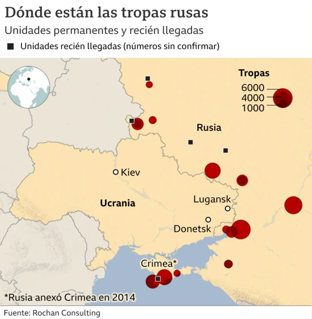 Avance de tropas hacia Ucrania.