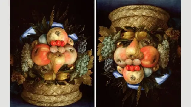 'Cabeça Reversível com Cesto de Frutas' ('circa' 1590), Giuseppe Arcimboldo