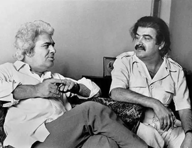 غلامحسین ساعدی و احمد شاملو از اعضای هیئت دبیران کانون نویسندگان ایران