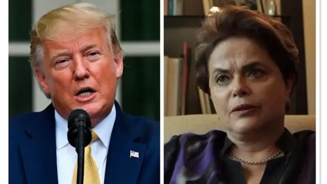 montagem mostra trump e dilma