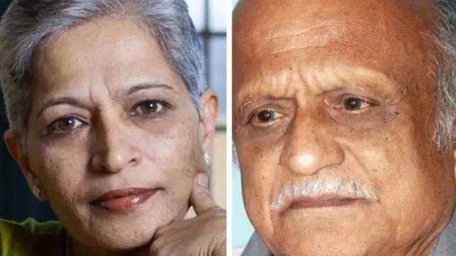 डॉक्टर एमएम कलबुर्गी और पत्रकार गौरी लंकेश