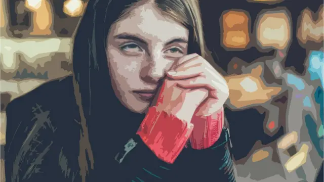 ਚਿੰਤਾ ਵਿੱਚ ਇੱਕ ਕੁੜੀ ਦੀ ਫਾਈਲ ਫੋਟੋ