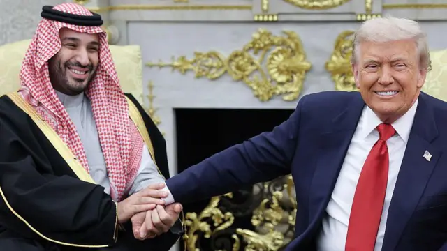 الرئيس الأمريكي دونالد ترامب وولي العهد السعودي الأمير محمد بن سلمان آل سعود