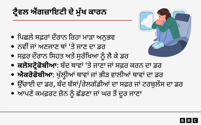 ਟ੍ਰੈਵਲ ਐਂਗਜ਼ਾਇਟੀ ਦੇ ਮੁੱਖ ਕਾਰਨ