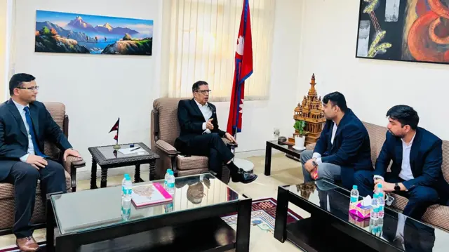 केआईआईटीका प्रतिनिधिहरूसँग छलफल गर्दै नेपाली राजदूत शङ्कर शर्मा