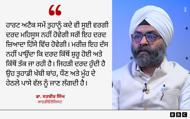 ਕਾਰਡੀਓਲੋਜਿਸਟ ਡਾ. ਸਤਬੀਰ ਸਿੰਘ ਦੀ ਟਿੱਪਣੀ