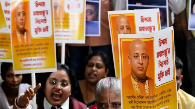 বাংলাদেশে ধৃত সন্যাসী চিন্ময় দাসের মুক্তির দাবিতে হিন্দুত্ববাদী সংগঠনগুলোর বিক্ষোভ - ফাইল ছবি 