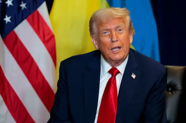 Дональд Трамп під час зустрічі з українським президентом