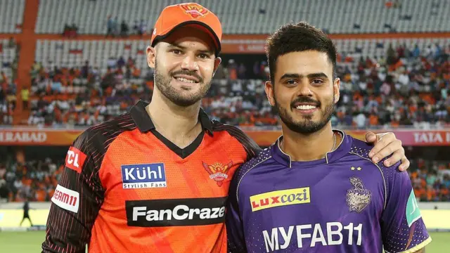 હૈદરાબાદના કપ્તાન એડન મારક્રમ અને કોલકાતા નાઇટરાઇડર્સના કપ્તાન નીતીશ રાણા