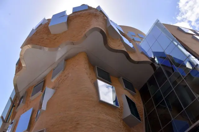 The new Frank Gehry-designed Chow Chak Wing Business School building at the University of Technology Sydney (UTS), pictured on February 3, 2015. (Photo by Saeed Khan/AFP via Getty Images)