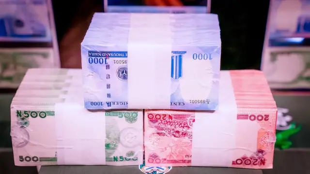 Picture of new naira notes