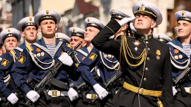 курсанты на параде