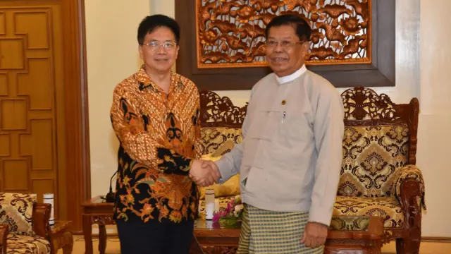 မစ္စတာတိန့်ရွှီကျင်း နဲ့ နိုင်ငံခြားရေးဝန်ကြီးဦးသန်းဆွေ ဇွန် ၁၈ ရက်က နေပြည်တော်မှာတွေ့