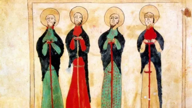 14th century Armenian illustration of di four evangelists