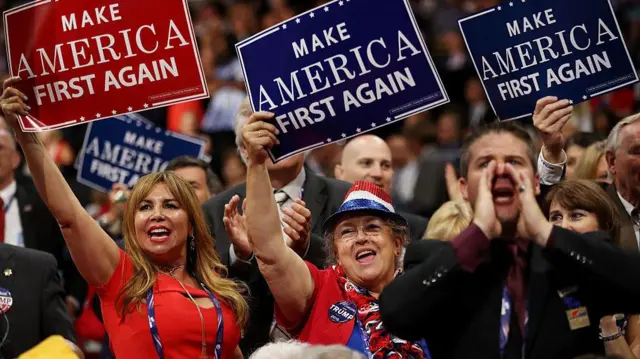 Partidarios de Donald Trump.