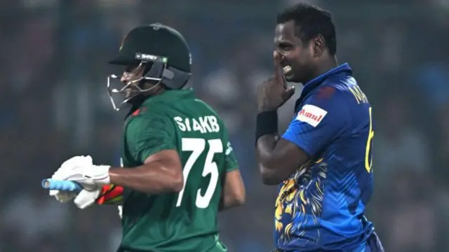 మాథ్యూస్, షకీబుల్ మధ్య వివాదం