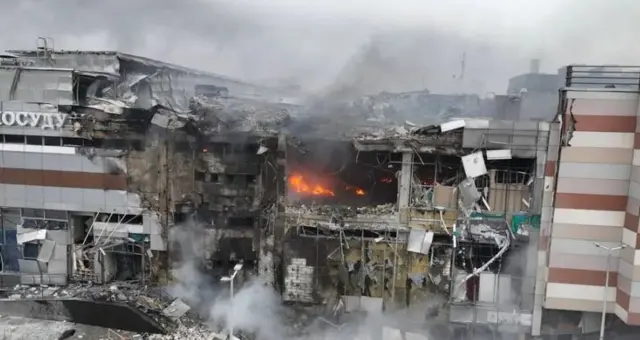 रूस के मिसाइल हमले का शिकार एक रूसी शहर