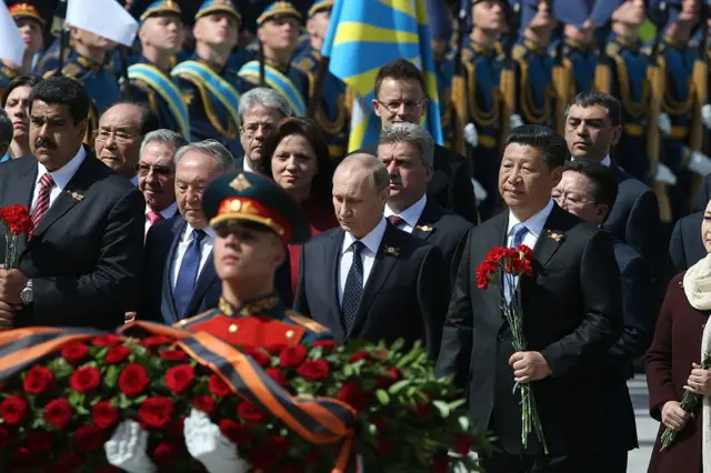 Maduro junto a Putin y Xi Jinping en 2015