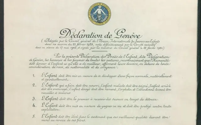 A Declaração de Genebra dos Direitos da Criança 