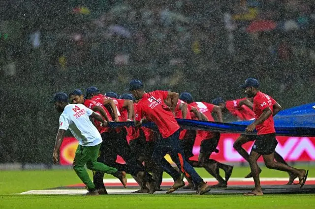 වර්ෂාව නිසා තරගය අත්හිටුවීම නිසා ඩක්වත් හා ලුවිස් න්‍යාය අනුව ඉන්දීය කණ්ඩායමට තරගය ජයග්‍රහණය සඳහා පන්දු වාර 08 කදී ලකුණු 78ක ඉලක්කයක් හිමි විය.