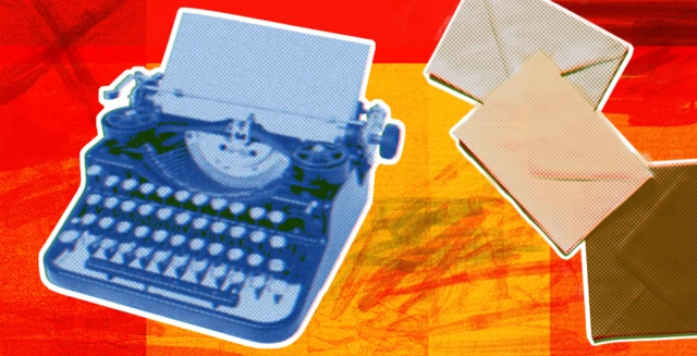 Enveloppe et machine à écrire