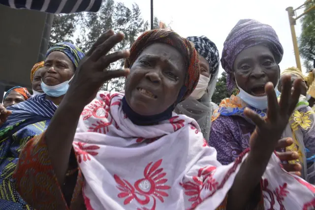 Mata na zanga-zanga a Legas kan yunwa da tsananin rayuwa a 2021 lokacin bikin ranar tunawa da mata ta tunawa