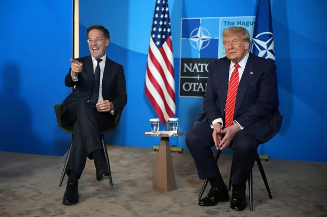 Генсек НАТО Марк Рютте і президент США Дональд Трамп