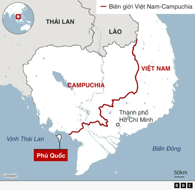 Bản đồ Việt Nam Campuchia