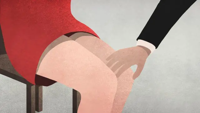 Ilustrasi perempuan dilecehkan.